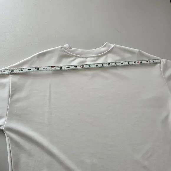 Athleta Super Soft Sweatshirt Women's L Cream Long Sleeve Crew Neck - Picture 10 of 15